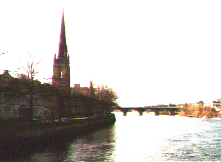 Tay street, looking onto Perth Bridge